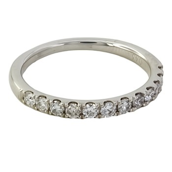 Platinum Diamond 0.43cts Half Eternity Ring Size N